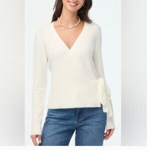 NWT J. Crew Wrap Sweater In Extra-Soft Yarn Cream L